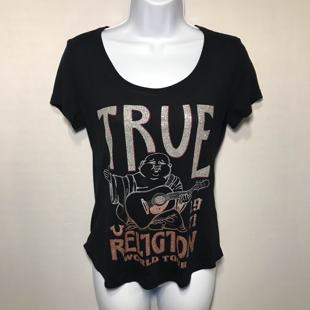 True Religion Swoop Neck TShirt Size Small